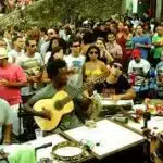 SAMBA STREET PARTY MUSICIANS PLAYING SAMBA ON THE STREET